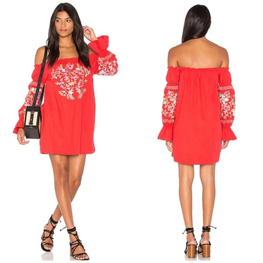 Free People Fleur De Jour Embroidered Mini.
